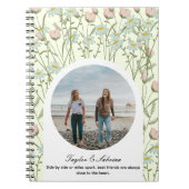 Carnet Meilleur ami BFF cadeau photo florale (Devant)