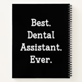 Carnet Meilleur. Assistant dentaire. Jamais. (Dos)
