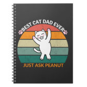 Carnet Meilleur chat papa Demandez toujours à Peanut, drô (Devant)