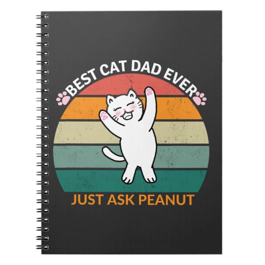 Carnet Meilleur chat papa Demandez toujours à Peanut, drô (Devant)