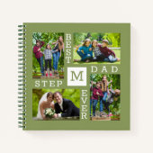 Carnet Meilleur collage photo Stepdad Ever 4 Monogramme (Devant)