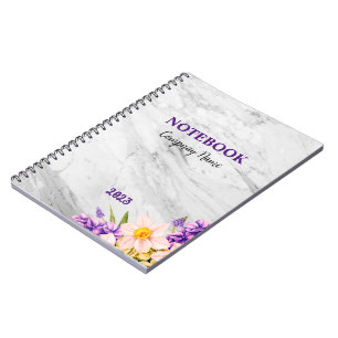 Carnet Meilleur design personnalisé nom marbre blanc