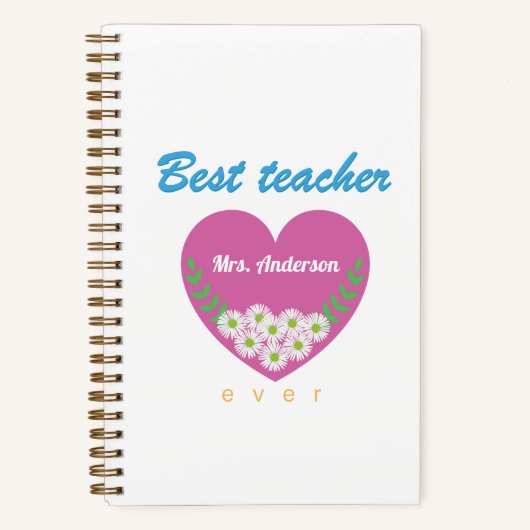 Carnet Meilleur enseignant (Recto)