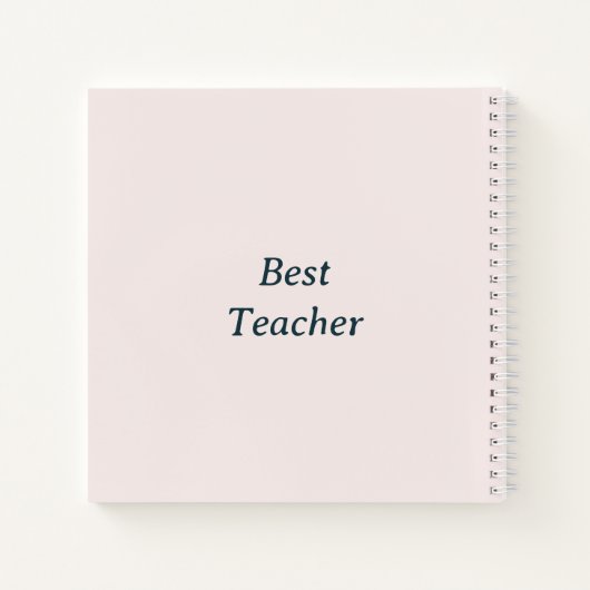 Carnet Meilleur enseignant (Dos)