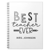 Carnet Meilleur Enseignant - Appréciation Mignonne Enseig (Devant)