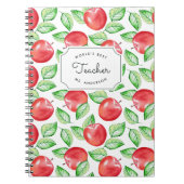 Carnet Meilleur enseignant du monde | Motif Apple personn (Devant)