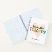 Carnet Meilleur enseignant du monde personnalisé (Intérieur)