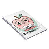 Carnet Meilleur Enseignant jamais Apple Design (Côté Droit)