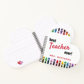 Carnet Meilleur Enseignant Jamais Cadeau Couleur Crayons (Intérieur)