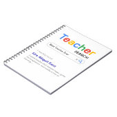 Carnet Meilleur Enseignant jamais moteur de recherche (Côté gauche)