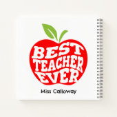 Carnet Meilleur Enseignant Personnalisé (Dos)