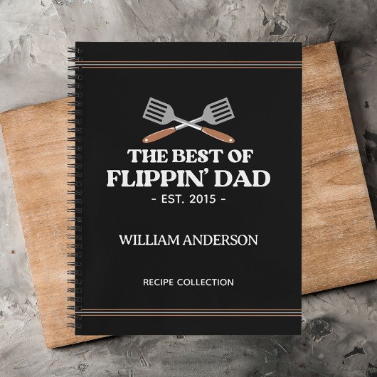 Carnet Meilleur Flippin Papa Spatula Funny Retro Recette