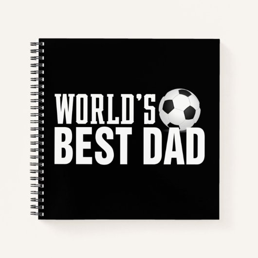 Carnet Meilleur footballeur de typographie papa du monde  (Devant)