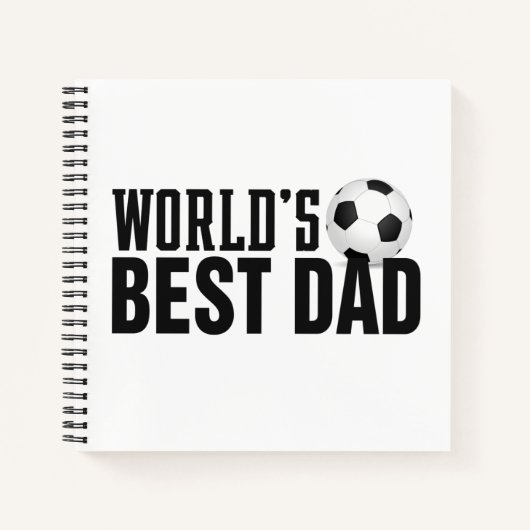 Carnet Meilleur footballeur de typographie papa du monde (Devant)