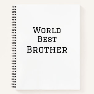 Carnet Meilleur frère du monde ajouter nom texte sports t