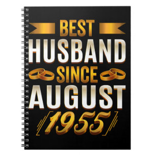 Carnet Meilleur Mari Depuis Août 1955 Funny Anniversaire