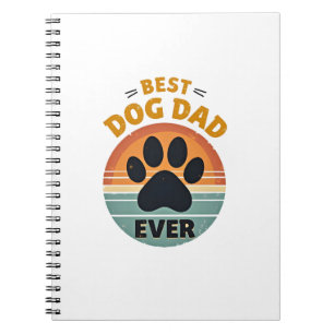 Carnet Meilleur Papa Chien Ever Vintage Retro Patte Couch