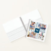 Carnet Meilleur papa Ever 4 Photo Collage Monogramme (Intérieur)