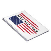 Carnet Meilleur Papa Ever Drapeau Américain (Côté Droit)