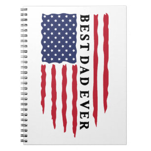 Carnet Meilleur Papa Ever Drapeau Américain