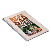 Carnet Meilleur papa jamais photo avec Typographie rétro (Côté Droit)