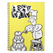 Carnet Meilleur pâtissier de maman décorant gâteau géant (Devant)
