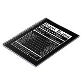 Carnet Meilleur Patron Informations Nutritionnelles Citat (Côté gauche)