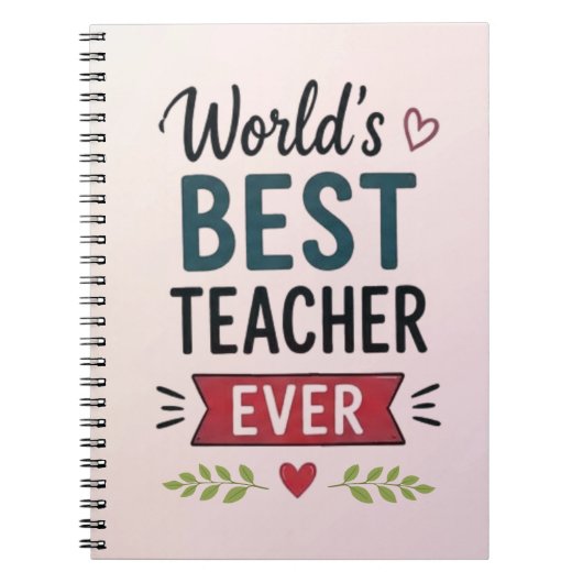 Carnet Meilleur Professeur du Monde (Devant)