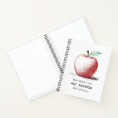 Carnet Meilleur Professeur Jamais Pomme Rouge Dessinée à  (Intérieur)