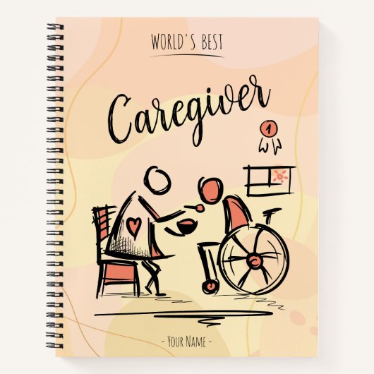 Carnet Meilleur professionnel et personne en fauteuil rou (Devant)