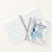 Carnet Meilleur sentiment - Patinage sur glace bleu dégra (Intérieur)