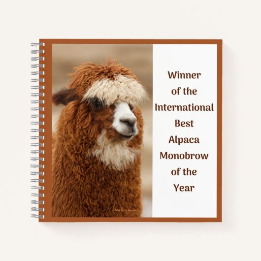Carnet Meilleur Sourcil Uni d'Alpaca (Devant)