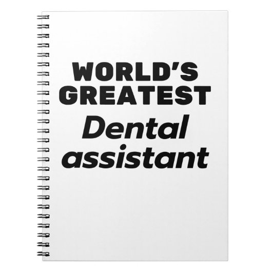 Carnet Meilleure assistante dentaire au monde (Devant)