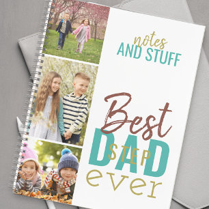 Carnet Meilleure bande photo Stepdad Ever personnalisée 