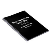Carnet Meilleure Équipe Marketing Jamais - Alimentée par (Côté Droit)