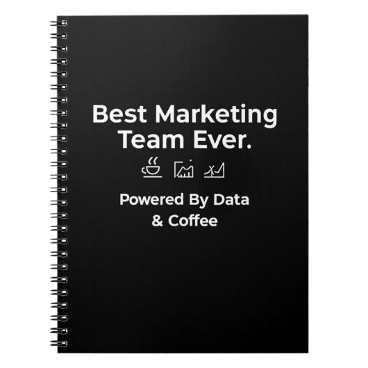 Carnet Meilleure Équipe Marketing Jamais - Alimentée par (Devant)