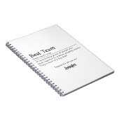 Carnet Meilleure équipe Personnel corporatif Appréciation (Côté Droit)