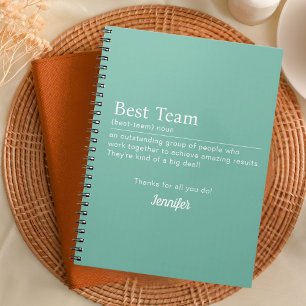 Carnet Meilleure équipe Personnel corporatif Appréciation