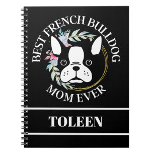 Carnet Meilleure maman Bulldog française personnalisée