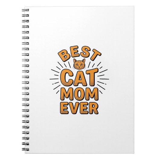 Carnet Meilleure maman de chat jamais design de gravure v (Devant)
