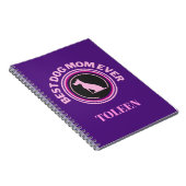 Carnet Meilleure maman de chien jamais personnalisée (Côté Droit)