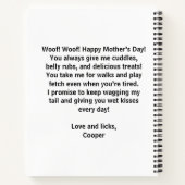 Carnet Meilleure maman de chien Jour des mères (Dos)