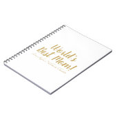 Carnet Meilleure maman du monde script personnalisé migno (Côté gauche)