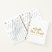 Carnet Meilleure maman du monde script personnalisé migno (Intérieur)