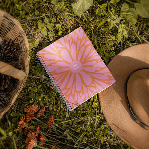 Carnet Meilleure maman florale éclat pastel orange rose