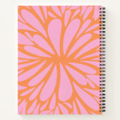 Carnet Meilleure maman florale éclat pastel orange rose (Dos)