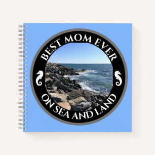 Carnet Meilleure maman jamais bleu océan Atlantique Rocky