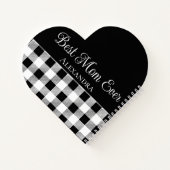 Carnet Meilleure maman jamais Buffalo Plaid noir blanc ta (Dos)