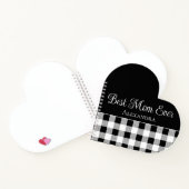 Carnet Meilleure maman jamais Buffalo Plaid noir blanc ta (Intérieur)