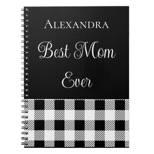 Carnet Meilleure maman Jamais Buffalo plaqué noir blanc t (Devant)